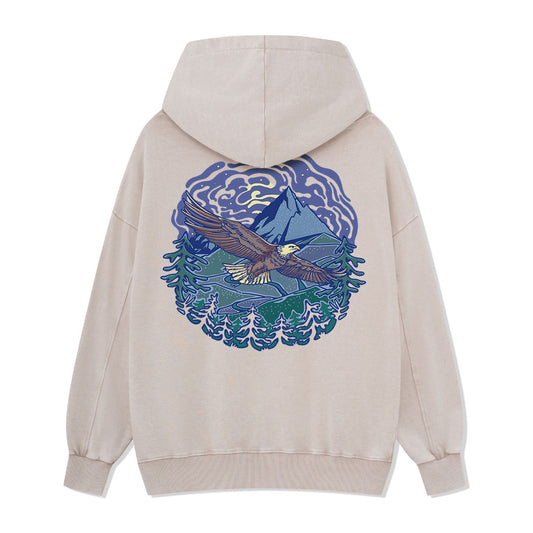 Yellowstone National Park Back-printed Washed Hoodie