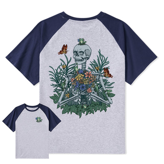 Freeleaf Rebirth in Bloom Unisex Nature Inspired Raglan Sleeve Top