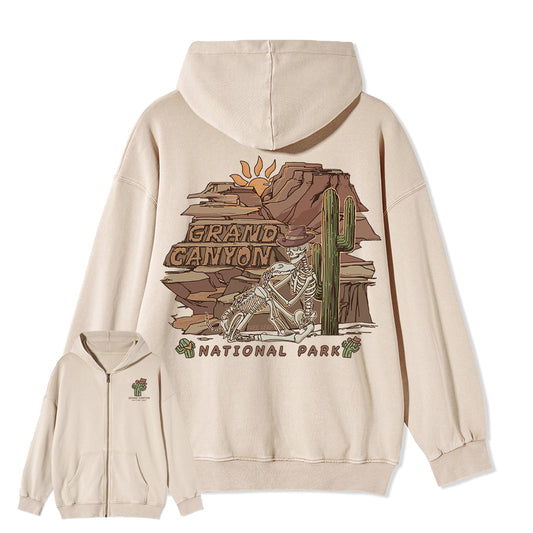 Freeleaf Grand Canyon National Park  Unisex Nature Inspired Fleece Full-Zip Hoodie