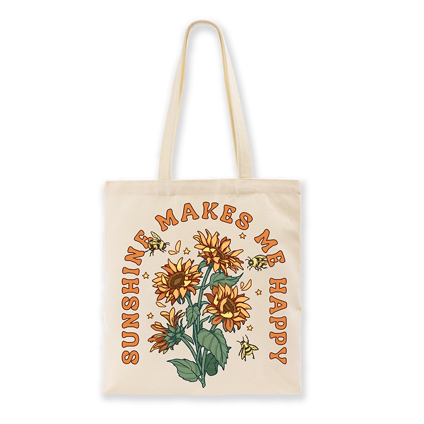 Freeleaf Sunshine Makes Me Happy Tote Bag