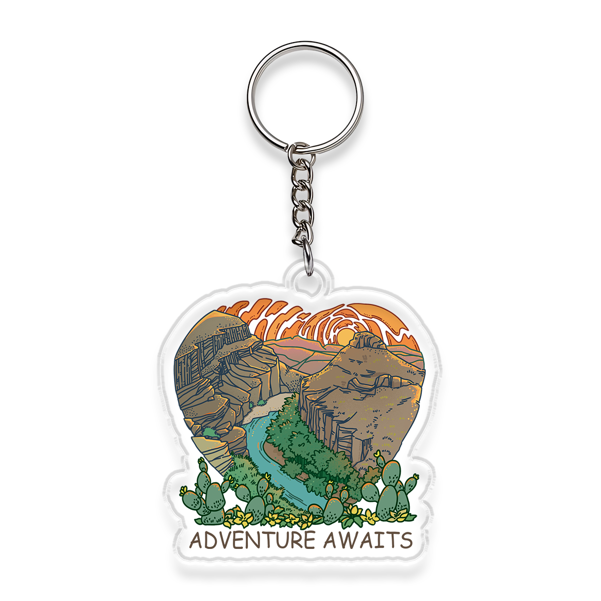 freeleaf-heart-of-adventure-big-bend-national-park-scenic-double-sided-acrylic-keychain