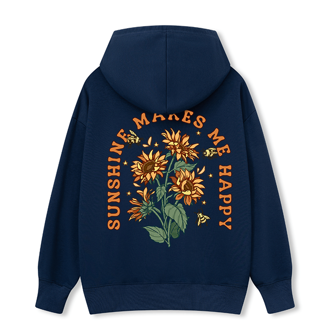 Freeleaf Sunshine Makes Me Happy Unisex Nature Inspired Hoodie