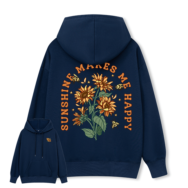 Freeleaf Sunshine Makes Me Happy Unisex Nature Inspired Hoodie