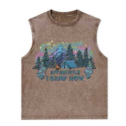 Freeleaf I Camping Now Unisex Washed Tank Tops