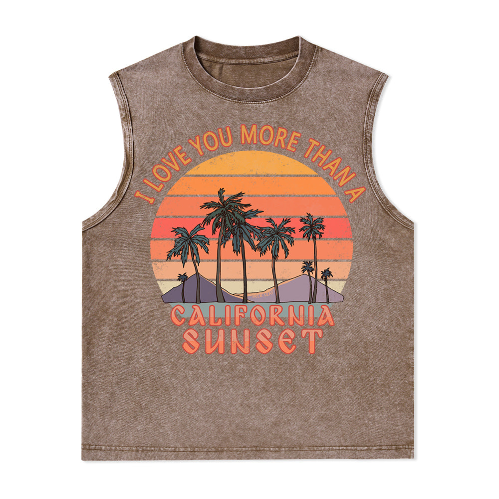 Freeleaf Sunset Reverie Unisex Washed Tank Tops