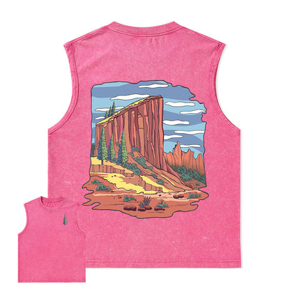 Freeleaf Zion National Park Unisex Nature Inspired Washed Tank Tops