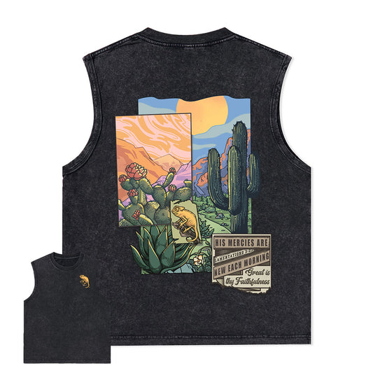 Freeleaf Christian Unisex Nature Inspired Washed Tank Tops