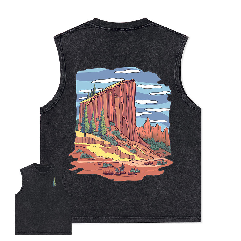 Freeleaf Zion National Park Unisex Nature Inspired Washed Tank Tops