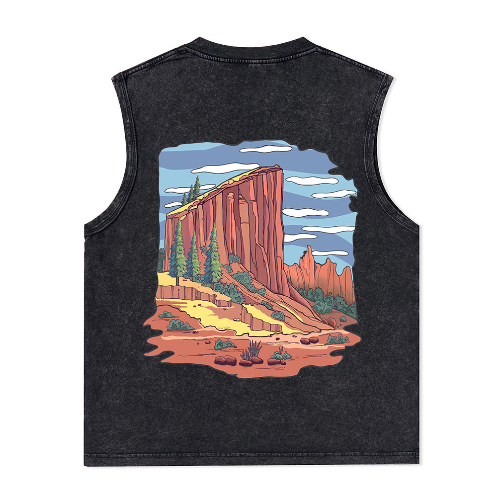 Freeleaf Zion National Park Unisex Nature Inspired Washed Tank Tops