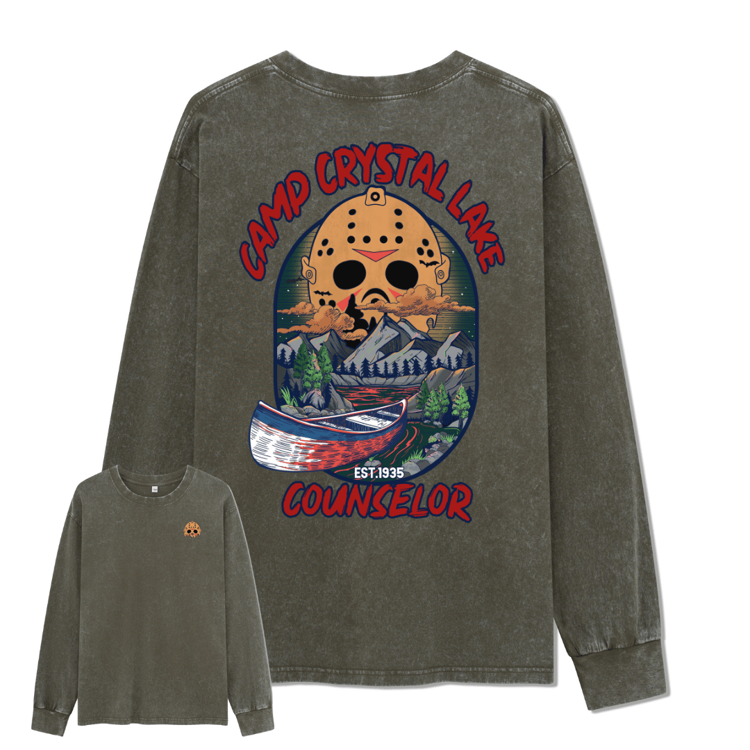 Camp Crystal Lake Washed Long Sleeve Top