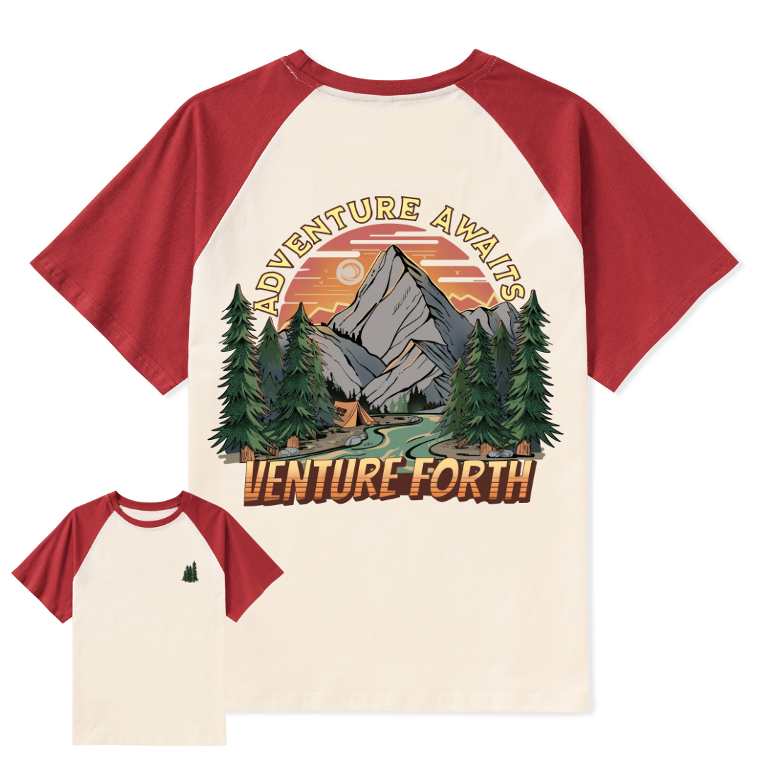 Adventure Awaits Raglan Short Sleeve Top