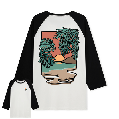 Hawaiian Vacation Raglan Long Sleeve Top