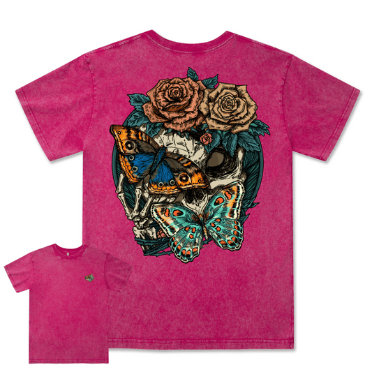 Floral Skull Washed Tee