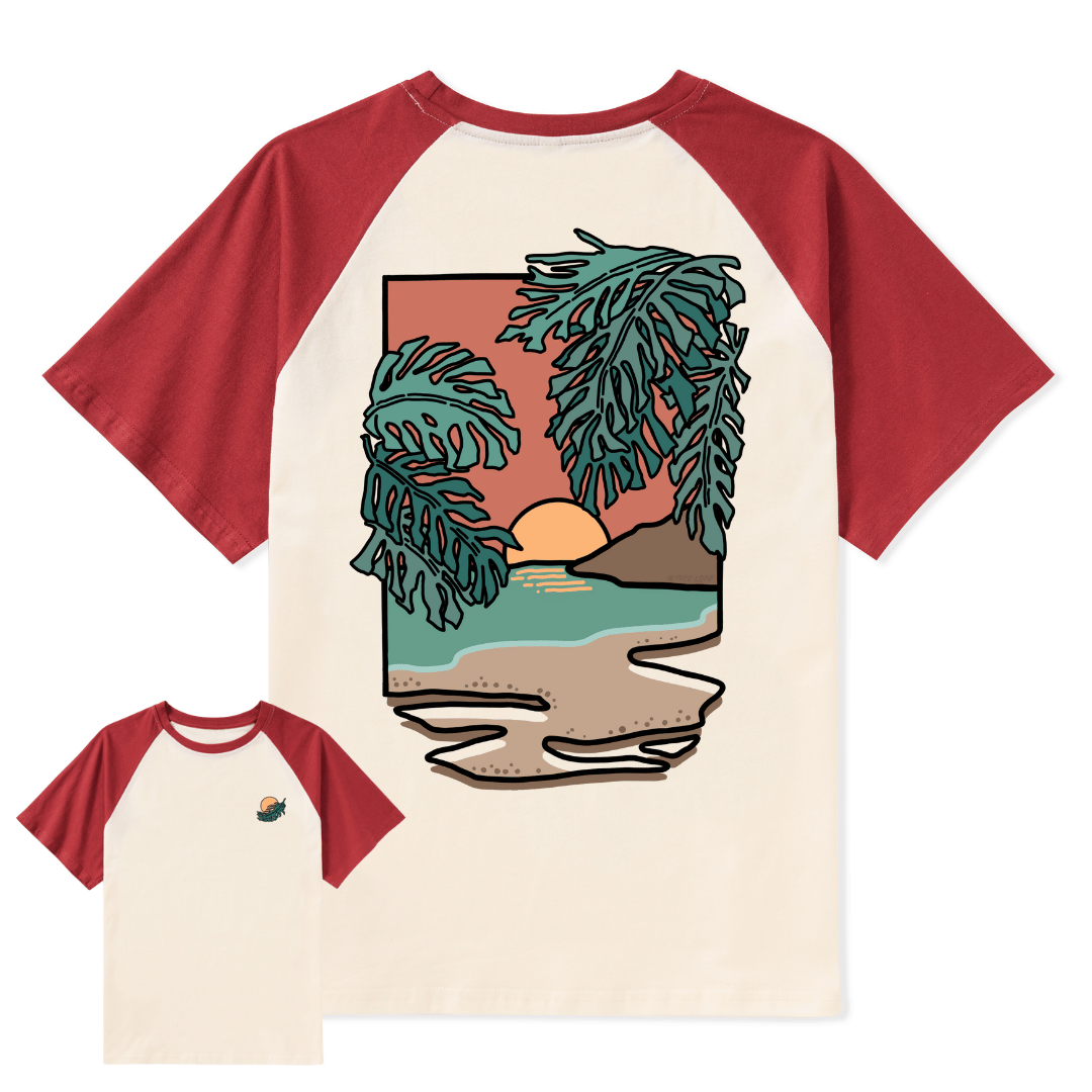 Hawaiian Vacation Raglan Short Sleeve Top