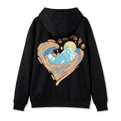 Freeleaf Heart of Wilderness Camping Unisex Nature Inspired Fleece Full-Zip Hoodie