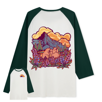 Mount Rainier National Park Raglan Long Sleeve Top