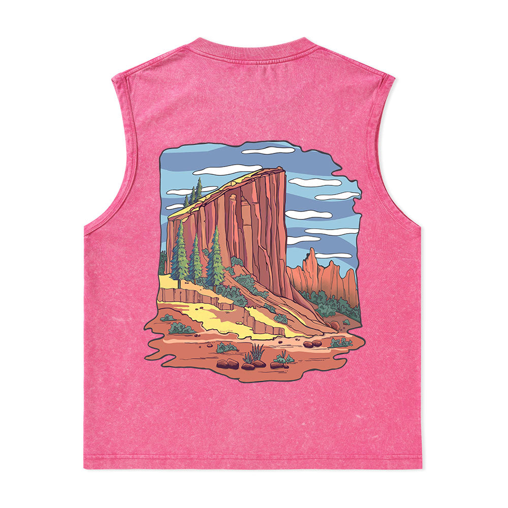 Freeleaf Zion National Park Unisex Nature Inspired Washed Tank Tops