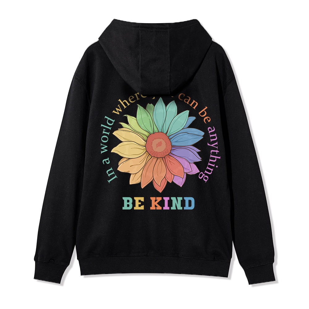 Freeleaf  Be Kind Full-Zip Back-printed Hoodie