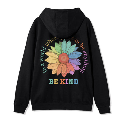 Freeleaf  Be Kind Full-Zip Back-printed Hoodie