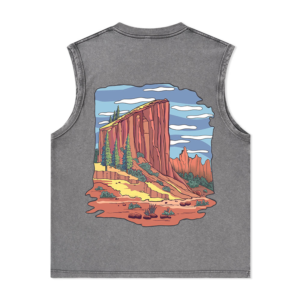 Freeleaf Zion National Park Unisex Nature Inspired Washed Tank Tops