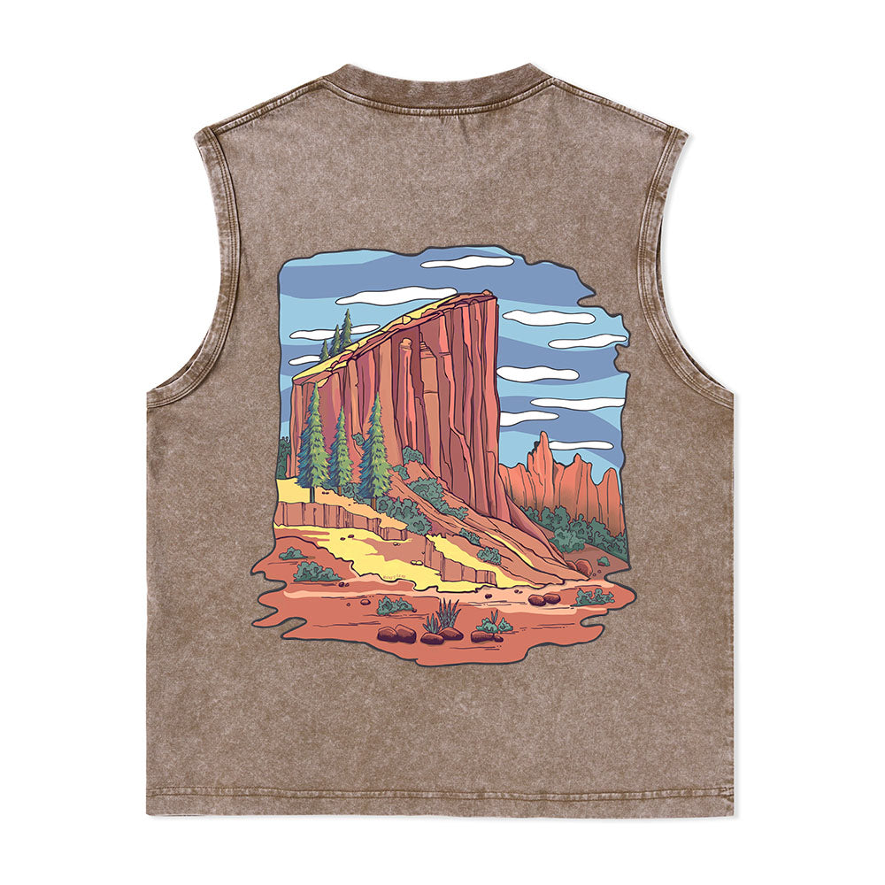 Freeleaf Zion National Park Unisex Nature Inspired Washed Tank Tops