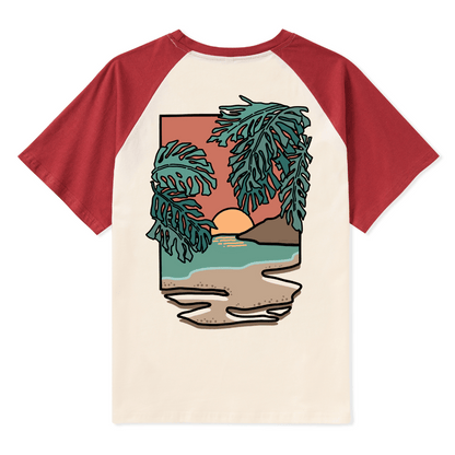 Hawaiian Vacation Raglan Short Sleeve Top