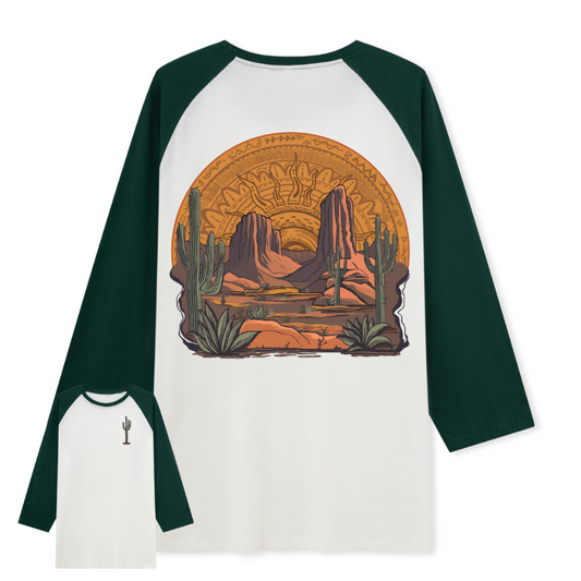 Golden Desert Raglan Long Sleeve Top