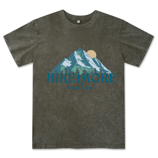 Hike More Front-printed Washed Tee