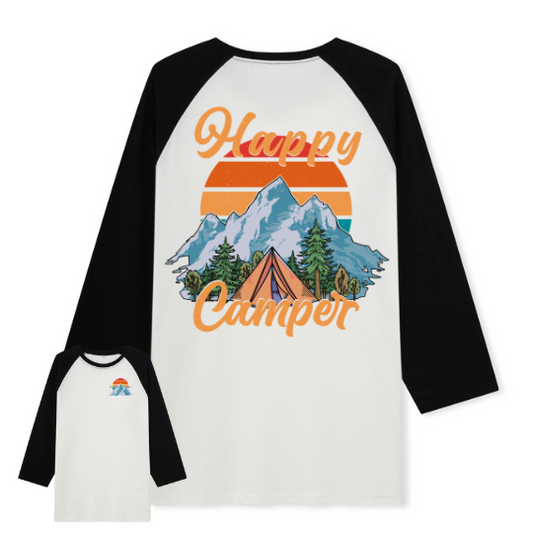 Happy Camper Raglan Long Sleeve Top