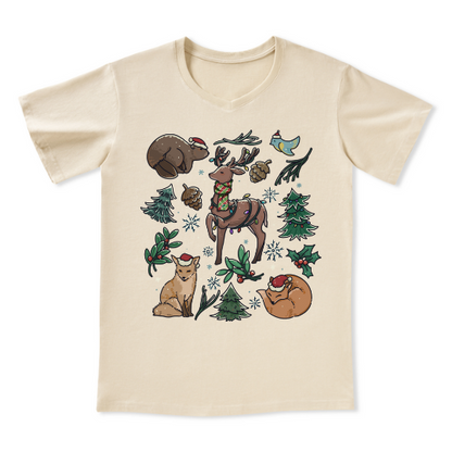 Yellowstone Christmas Wonderland V-neck Tee