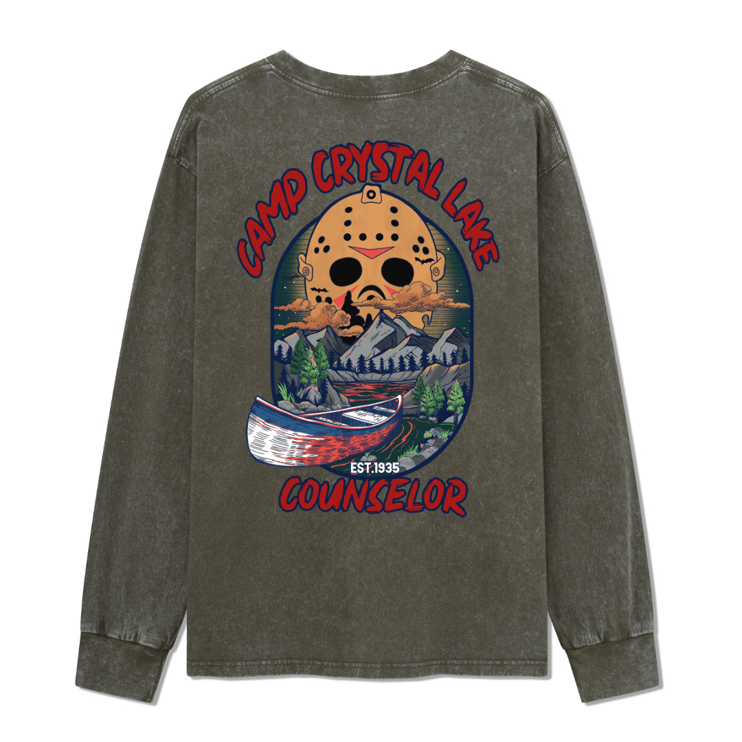 Camp Crystal Lake Washed Long Sleeve Top