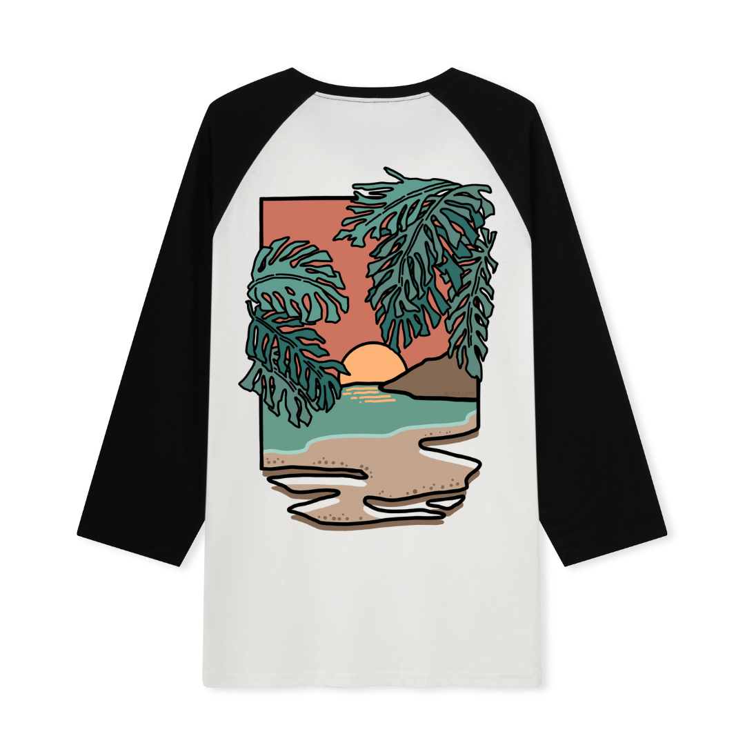 Hawaiian Vacation Raglan Long Sleeve Top