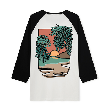 Hawaiian Vacation Raglan Long Sleeve Top