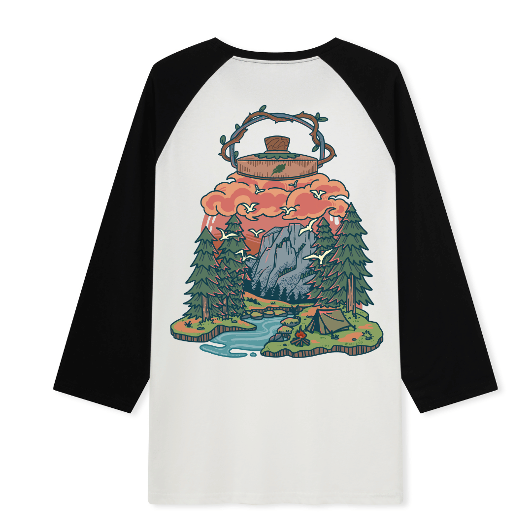 Go And Discover Raglan Long Sleeve Top