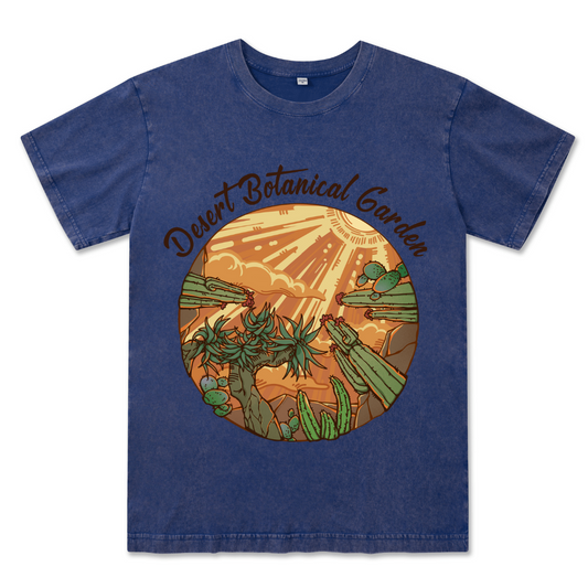 Desert Park Front-printed Washed Tee