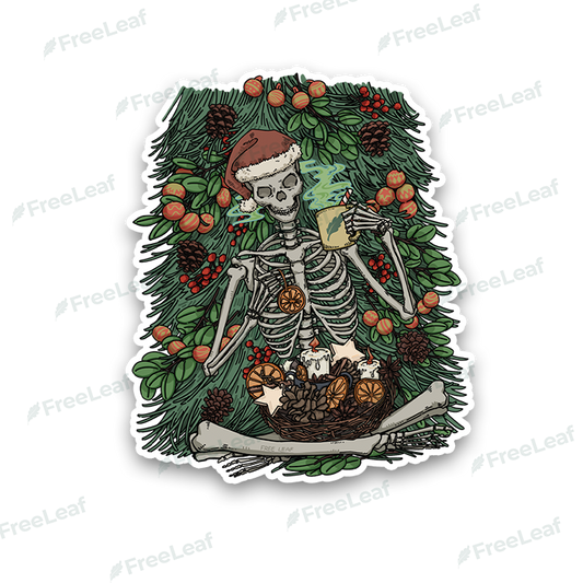 freeleaf-christmas-skull-sticker