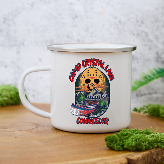 Freeleaf Camp Crystal Lake Enamel Mug