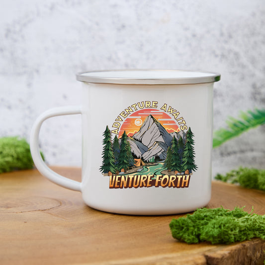 Freeleaf Adventure Awaits Enamel Mug