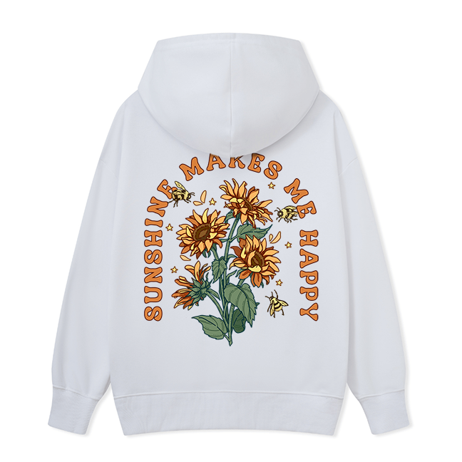 Freeleaf Sunshine Makes Me Happy Unisex Nature Inspired Hoodie