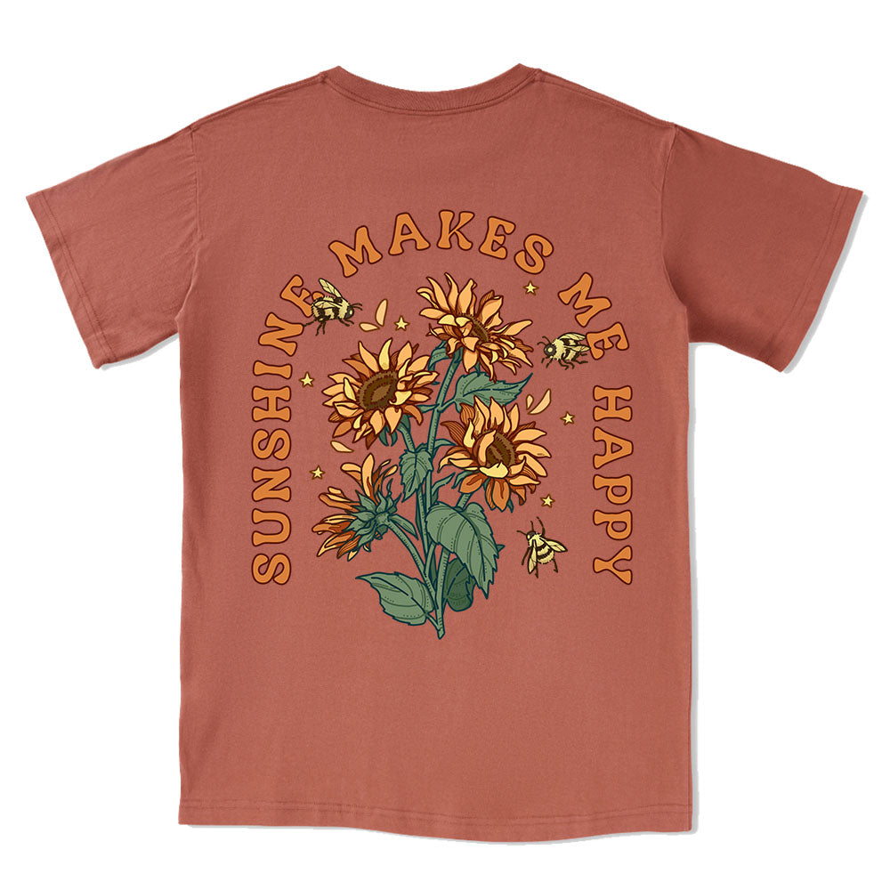 Freeleaf Sunshine Makes Me Happy Tee