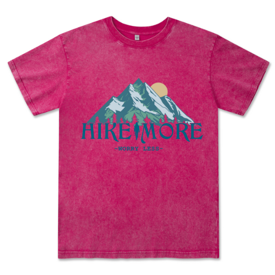 Hike More Front-printed Washed Tee