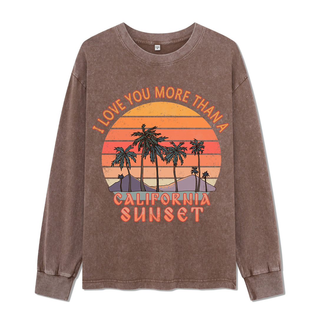 Freeleaf Sunset Reverie Unisex Washed Long Sleeve