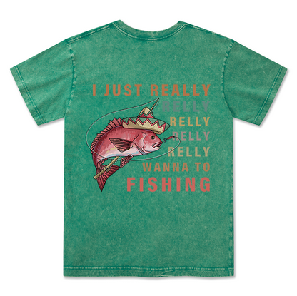 Freeleaf Fiesta Fishing Fever Unisex Washed Tee