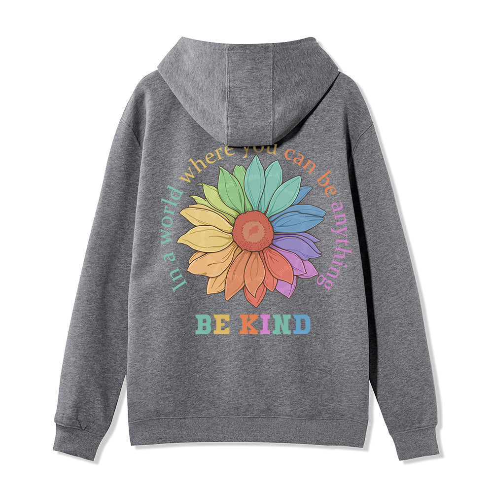 Freeleaf  Be Kind Full-Zip Back-printed Hoodie