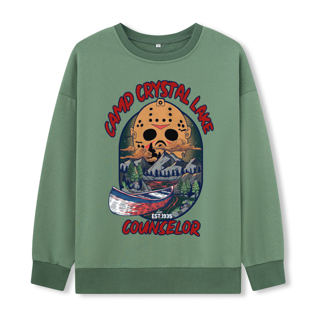 Camp Crystal Lake Front Print Sweatshirt