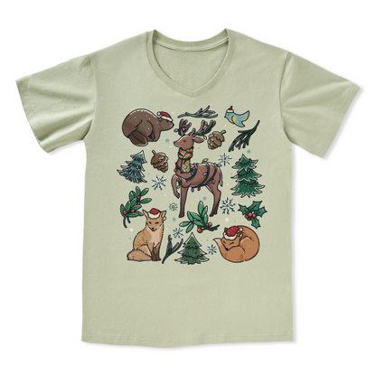 Yellowstone Christmas Wonderland V-neck Tee