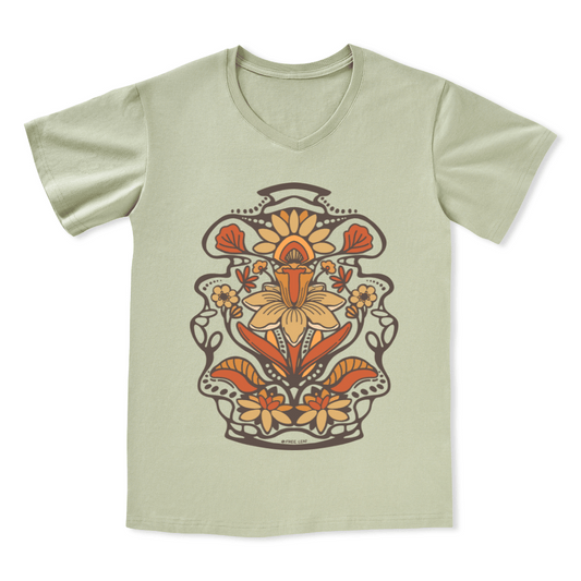 Spring Flower V-neck Tee