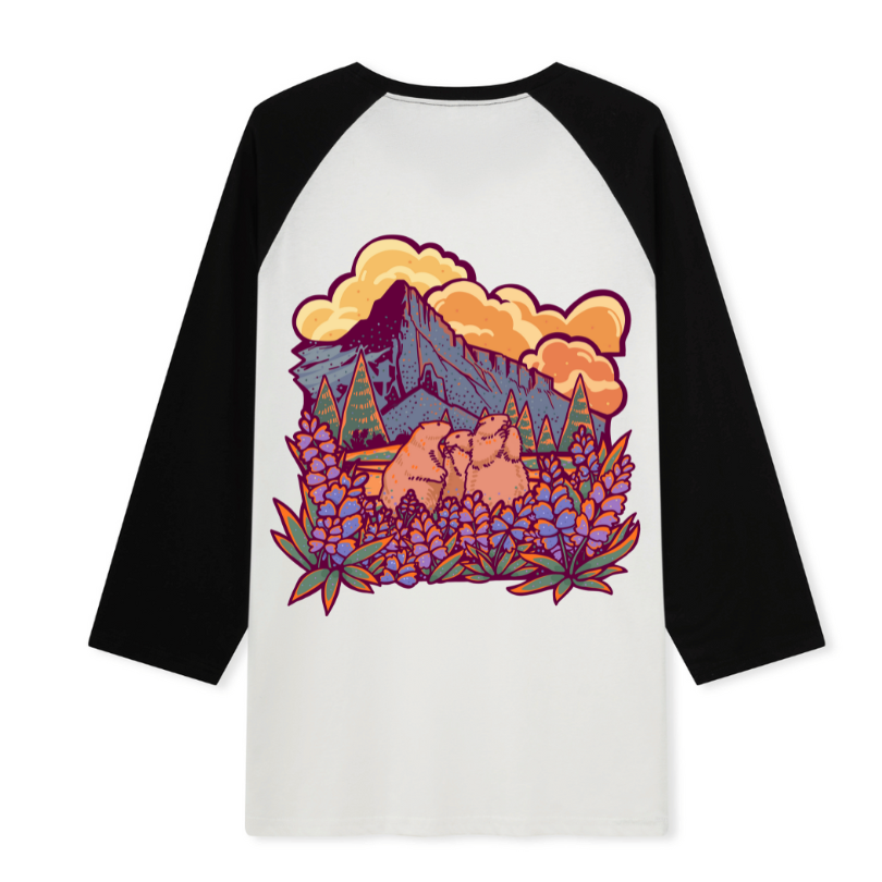 Mount Rainier National Park Raglan Long Sleeve Top