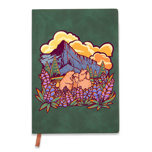 Freeleaf Mount Rainier National Park Vintage Leather Notebook