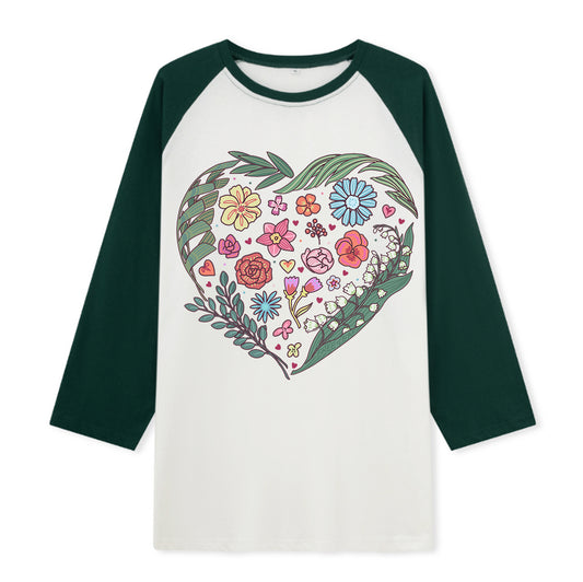 Freeleaf Love¡¯s Symphony Nature Inspired Unisex Raglan Sleeve Top